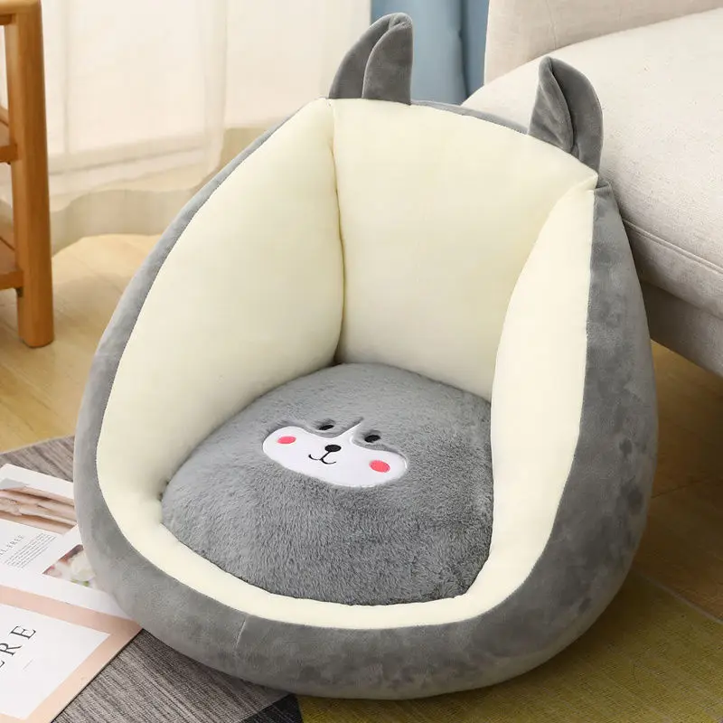 Detachable Tatami Futon Cushion Cartoon Lazy Backrest Cushions for Home Office Multifunctional Skin-Friendly Antiskid Hip Pad