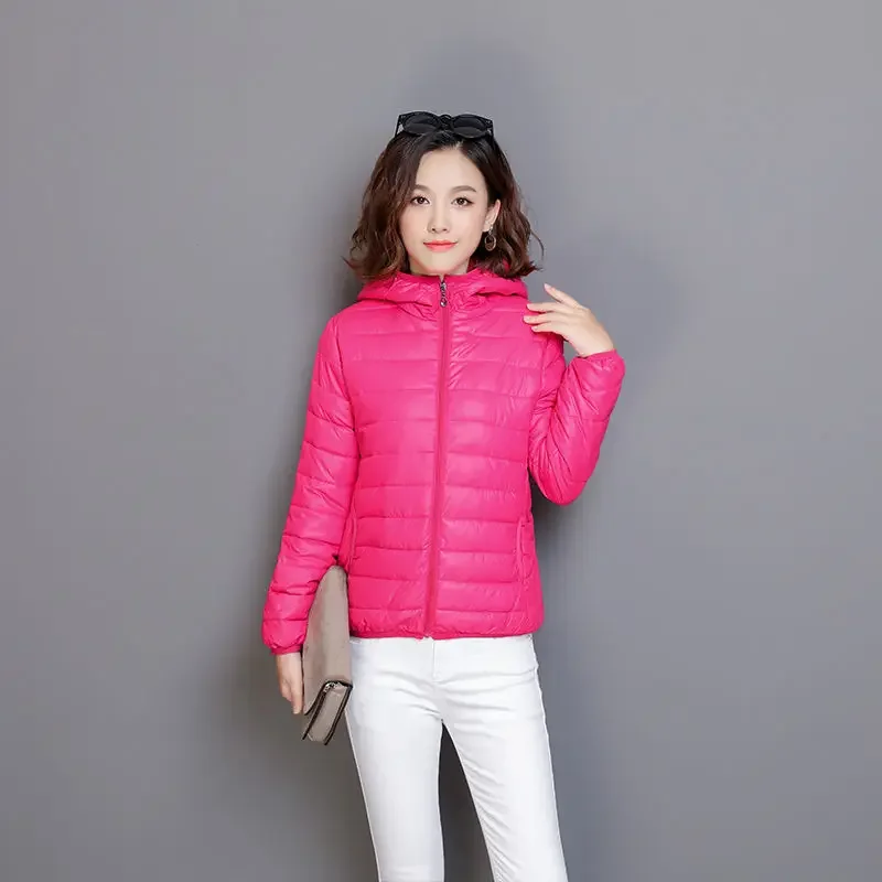 Cotton Jackets Quilted Lady Parka Padded Short Women's Hoodie Coat Thick Elegant Youthful Outdoor Clothes High Quality Hot Cheap