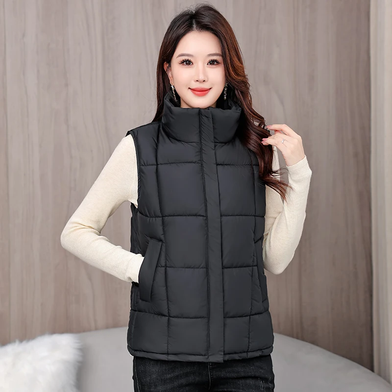 الخريف الشتاء المرأة ort فضفاضة تناسب القطن سترة Faionable الوقوف طوق وسادة الكتف Jaet تنوعا Thiened البوليستر #5