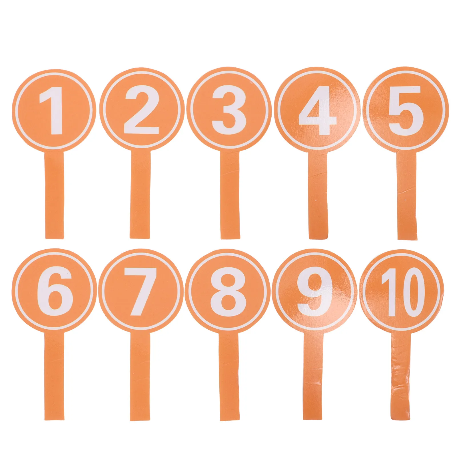 10Pcs Cheerleading Order Number Paddles 1-10 DIY Color Options Display Lightweight Score Paddles for Sports