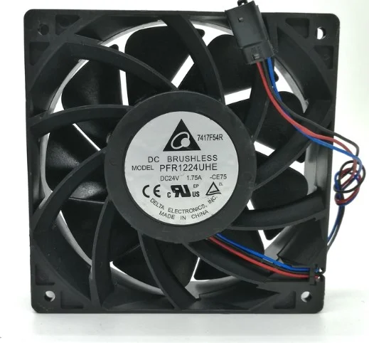 

Delta Electronics PFR1224UHE CE75 DC 24V 1.75A 120x120x38mm 3-Wire Server Cooling Fan