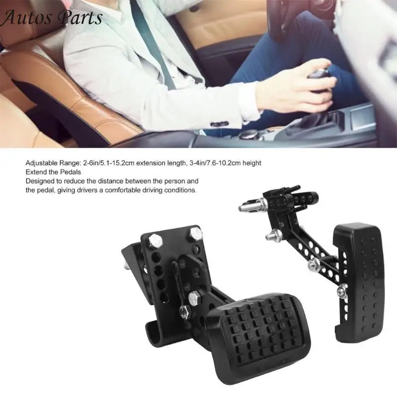

57BA Metal Brake Pedal Extenders for Short Suitable for Cars and Karts Quick and Easy Adjustment Comfortable Driving