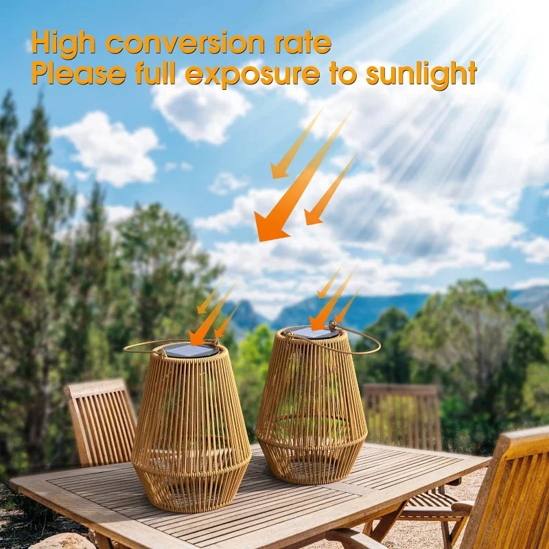 1PCS/2PCS solar lights,outdoor hand woven solar tungsten filament lanterns,suitable for garden,courtyard,villa landscape lights