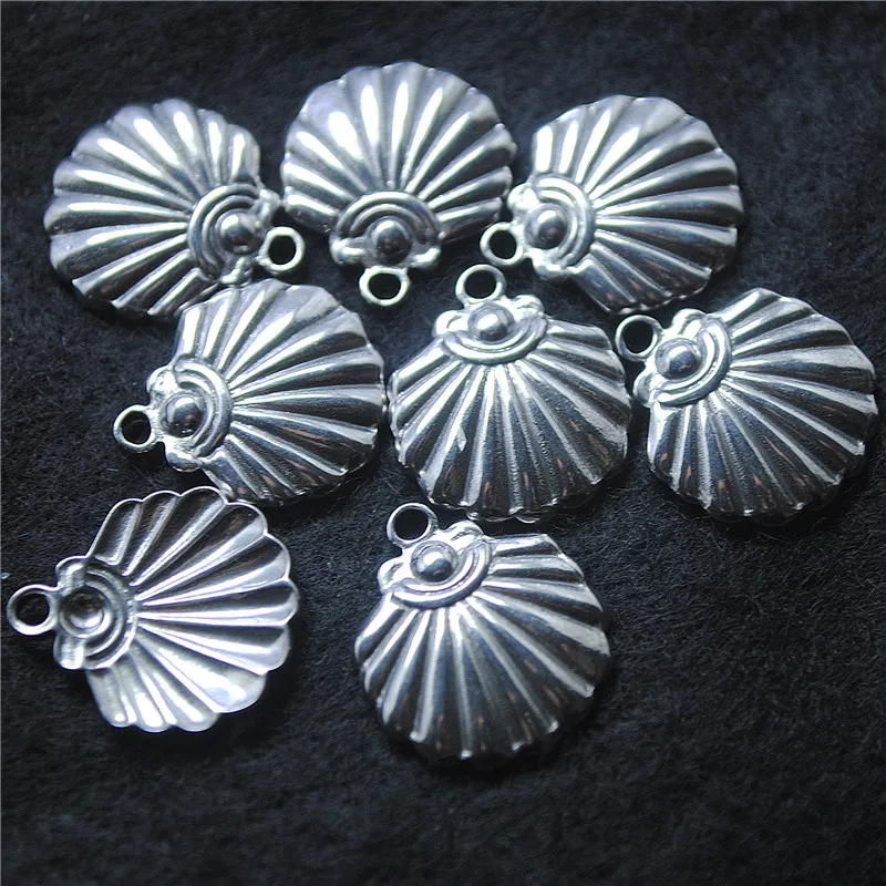 20PCS Stainless Steel Pendants 18X16MM Sea Shell Shape Small Jewelry Designs Findings Wholesale Free Shippings