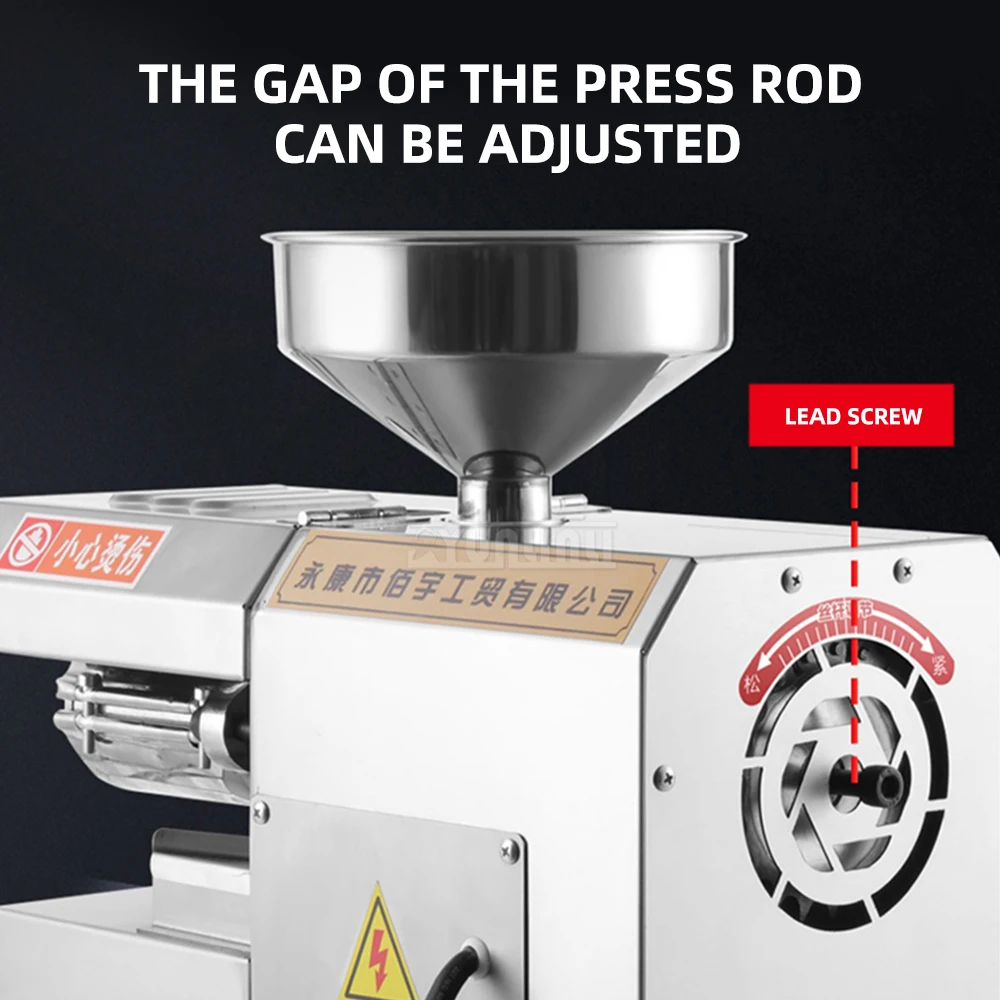Fully Automatic Oil Press Peanuts Rapeseed High-Efficiency Oil Outlet Cold & Hot Temperature Control