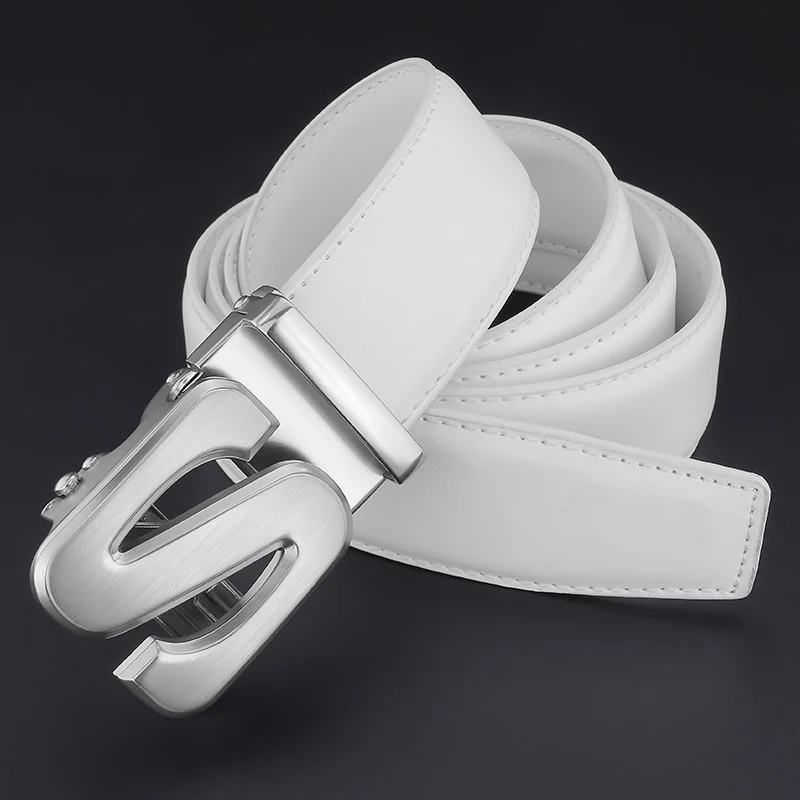 

High Quality 2023 Hot S Letter Luxury Men White Designer Fashion Belt Wide Casual Business Classic Waist Strap Ceinture Homme