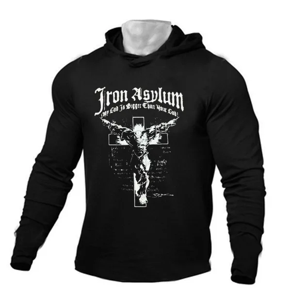 

Men's Fitn Running Hoodie Casual Sportswear Training Long Sve Cotton Sweatirt Breathable Moisture ng Streetwear