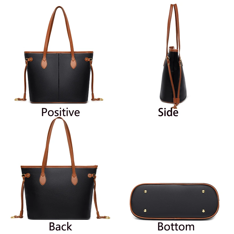 100% Genuine Cowhide Luxury Handbags leather Tote Bag Shoulder Bag for Women Bags Designer High Quality Women Brand Designer Bag