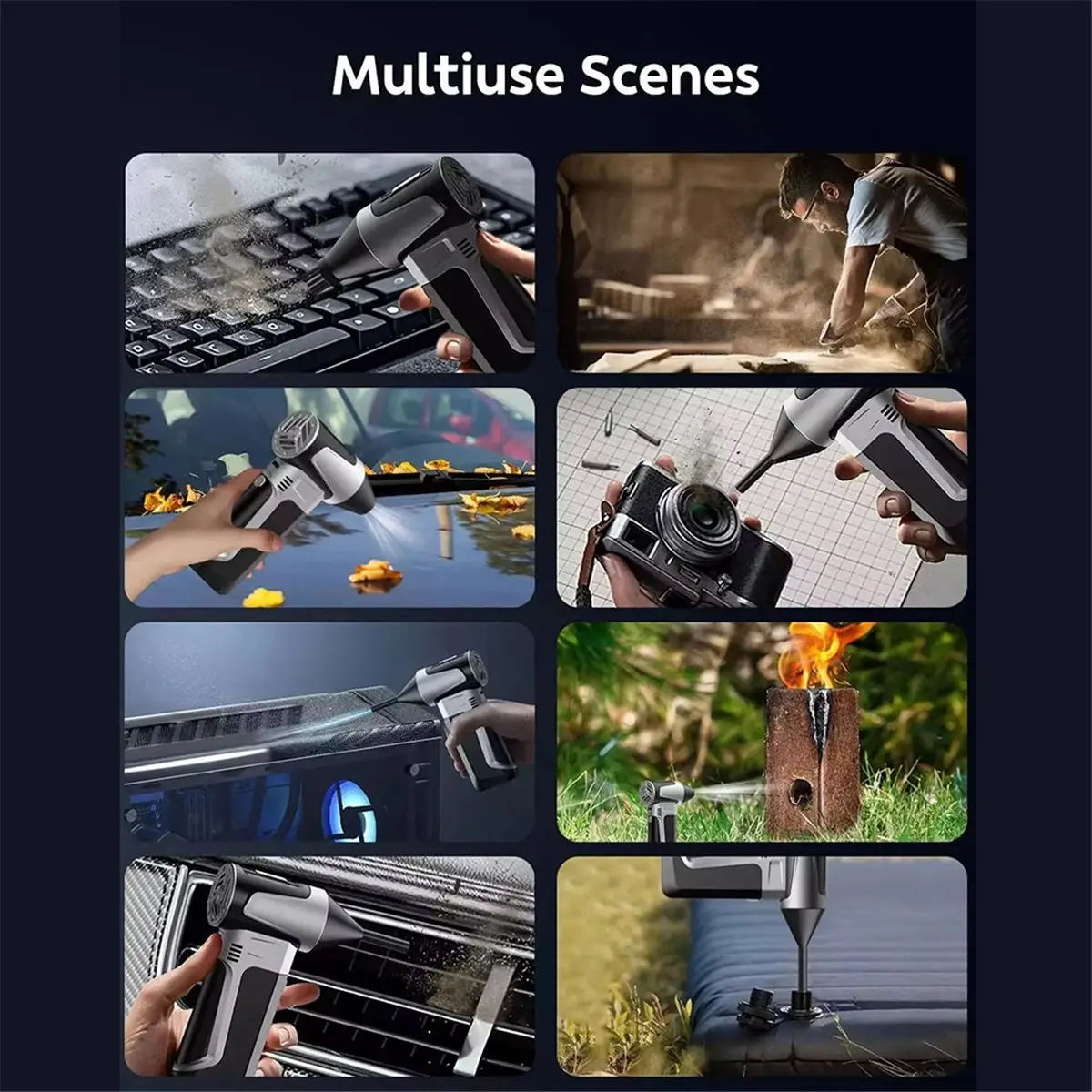 

Мини-вентилятор, электрический пылеочиститель, 160000 об/мин, высокоскоростной бесщеточный двигатель, 52 м/с, регулируемый ручной вентилятор