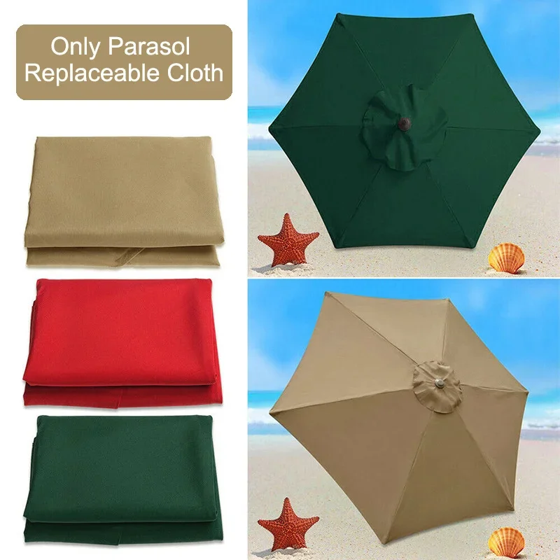 2/2.7/3m Parasol Replaceable Cloth without Stand Outdoor Garden Patio Banana Umbrella Cover Waterproof Sunshade Canopy