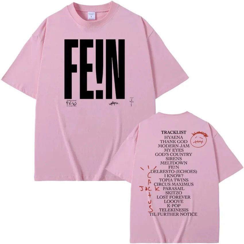 Hot Sale New Fein Playboi Carti and Cactus Jack Utopia Print Tshirt Men Women Hip Hop Fashion T-shirt Male Summer Oversized Tees