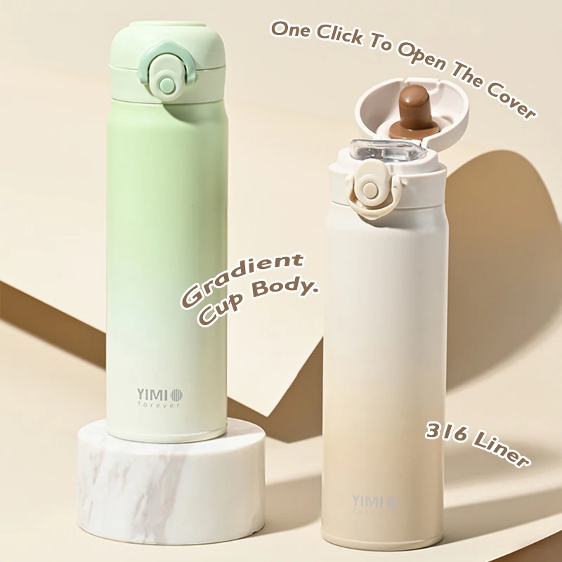 500ml 대용량 두꺼운 316 스테인레스 스틸 진공 단열 휴대용 텀블러 보온병 물병 커피 컵