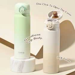 500ml large capacity thickened 316 stainless steel vacuum Thermal insulation portable Tumbler Thermos Water bottle Coffee cup