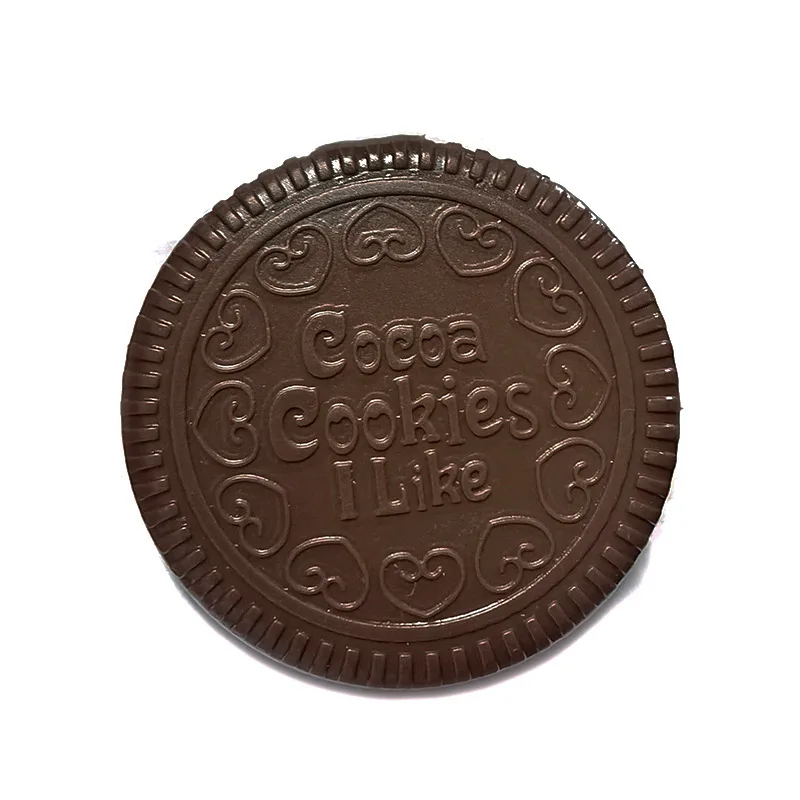 미니 2 in 1 빗 거울 세트 접이식 빗 휴대용 거울 메이크업 거울 빗 세트 휴대용 내구성 초콜릿 쿠키 모양