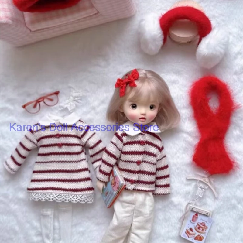 

Комплект из 2 предметов: новогодний красный зимний наряд для кукол Ландоудоу/Блайт (подходит для Лулу, YMY24, OB22, 24, 26, Зон, Дженни)