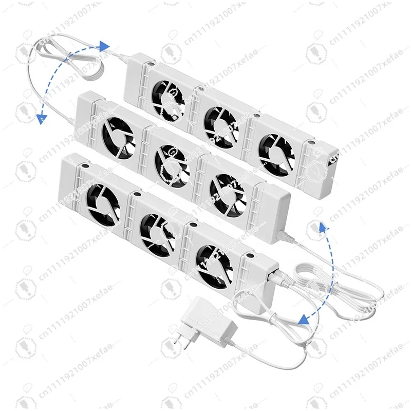 Three sets of 12v fan motor convection heat optimization air fan radiator