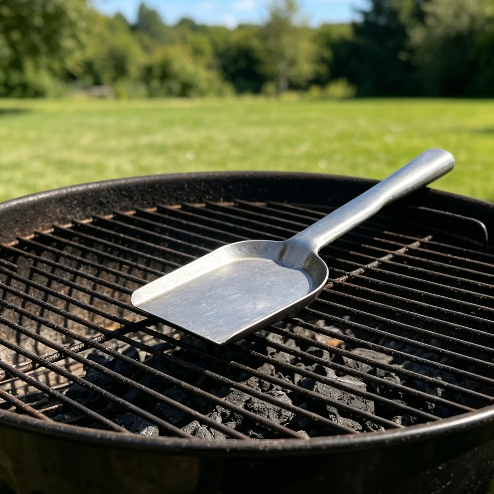 Metal Fireplace Ash Shovel Heat Resistant Coal Scoop for Fire Pit Wood Stove Grill Charcoal Dustpan Bbq Cleaning Accessory