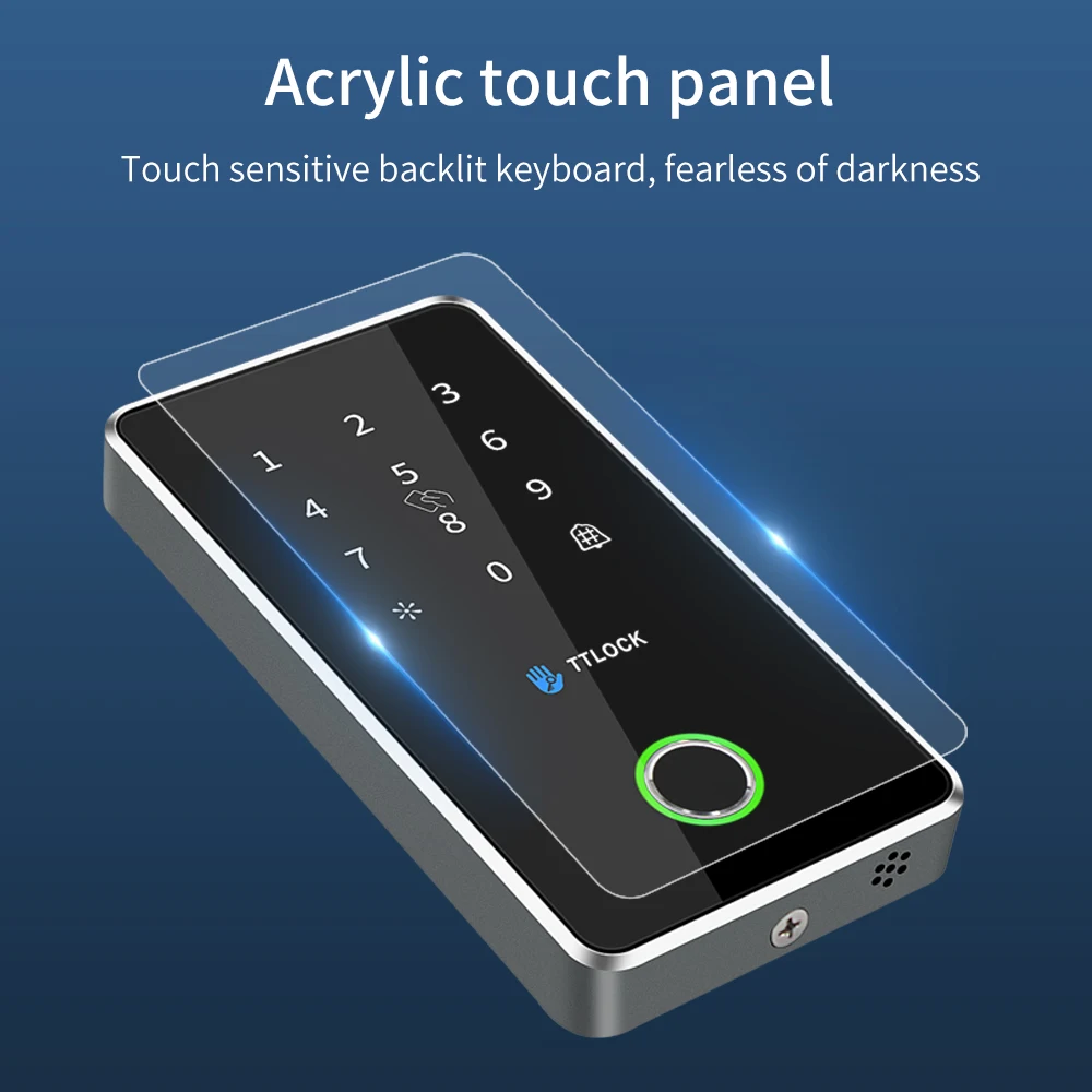 Imagem -06 - Ttlock Impermeável Smart Lock Controle de Acesso Teclado Leitor de Metal Impressão Digital ao ar Livre Nfc Bluetooth Rfid Passcode Card App Ip67