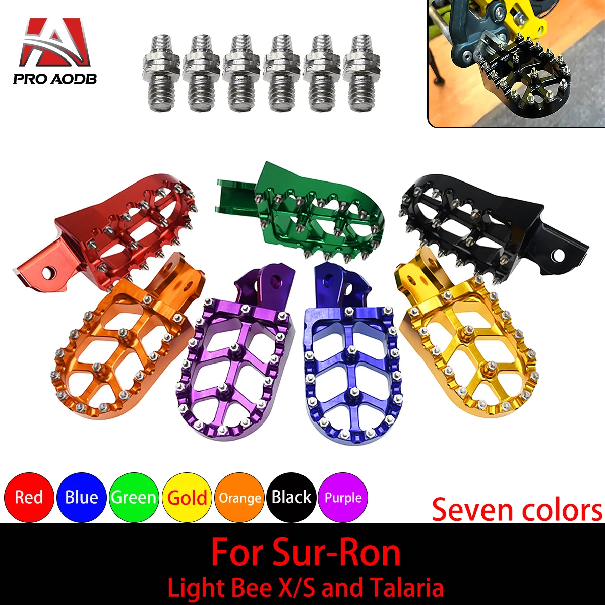 

Motorcycle Footpegs Foot Pegs Rests Pedals For Surron Sur-Ron Light Bee X/S and Talaria Electric Dirt Bike Footrest Accessories