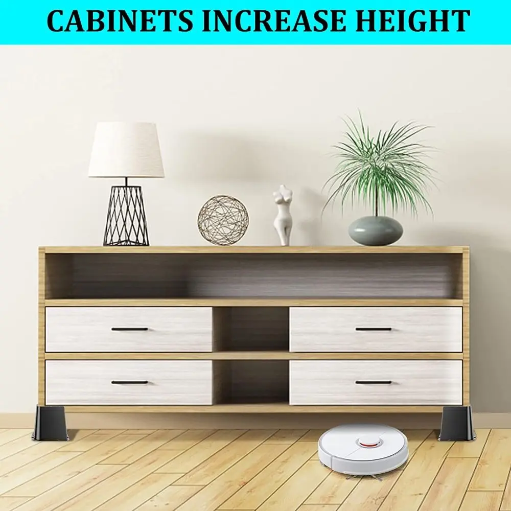 4 Pcs/Set High Quality 1-6 Inch Bed Risers Heavy-Duty Support Bed Lifts Risers Bed Lifter Couch Sofa Table Chair Leg