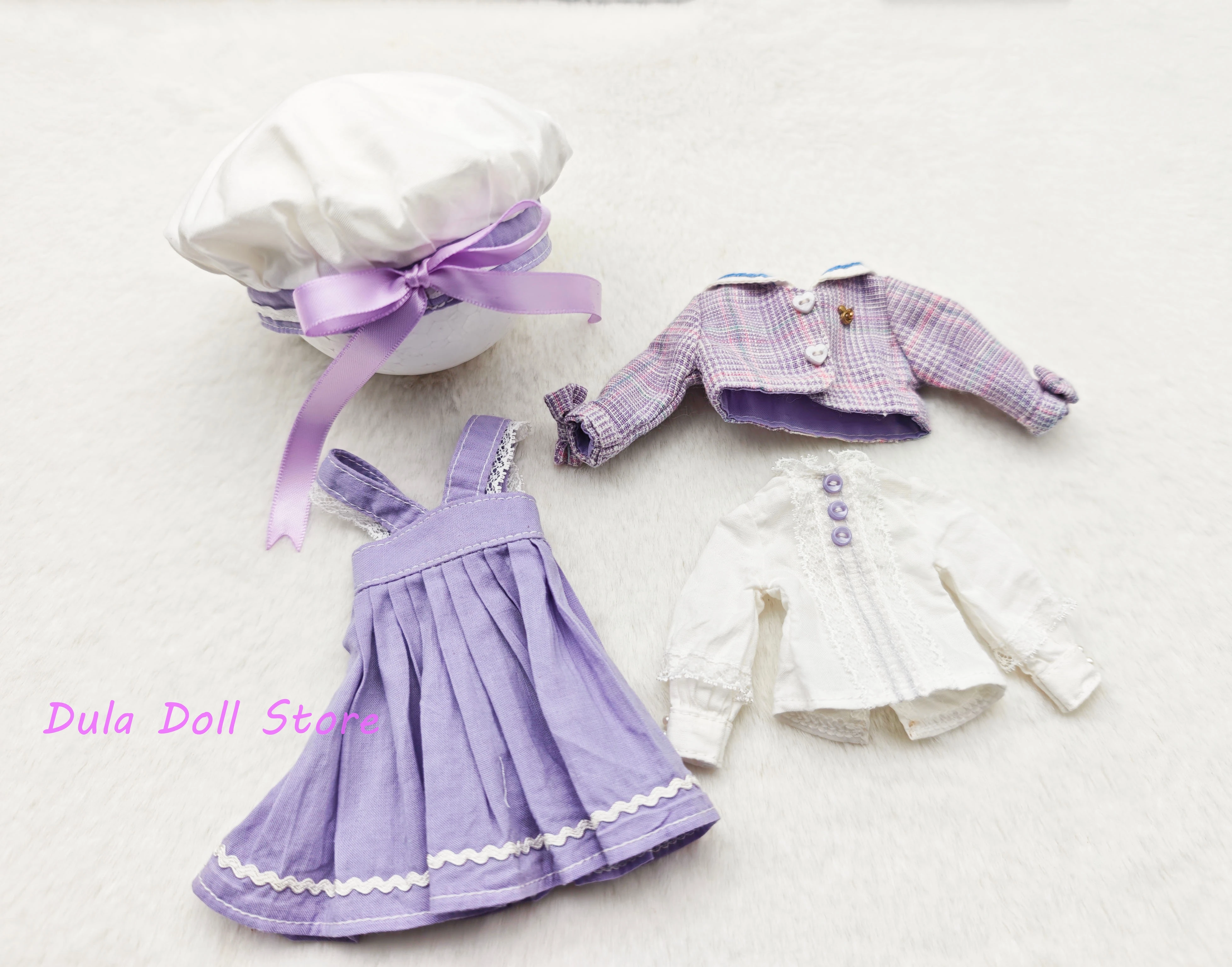 

Одежда для кукол Dula 2026: Фиолетовый матросский костюм с воротником для Blythe, OB24, OB22, Diandian, Azone, JerryB, 1/6. Аксессуары для кукол.