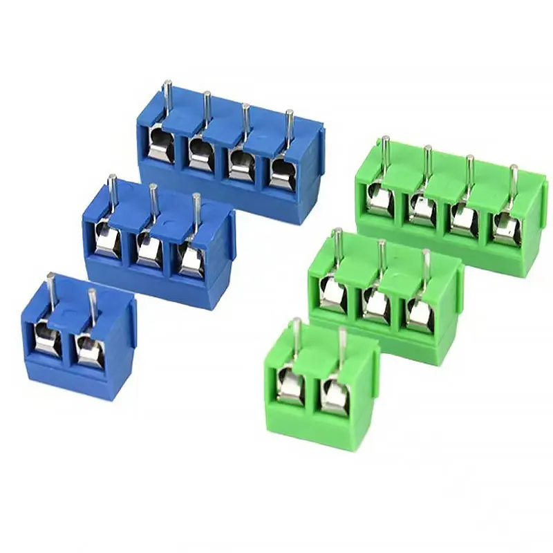 

10Pcs KF301-5.0-2P KF301-3P KF301-4P Pitch 5.0mm Straight Pin 2P 3P Screw PCB Terminal Block Connector Blue Green