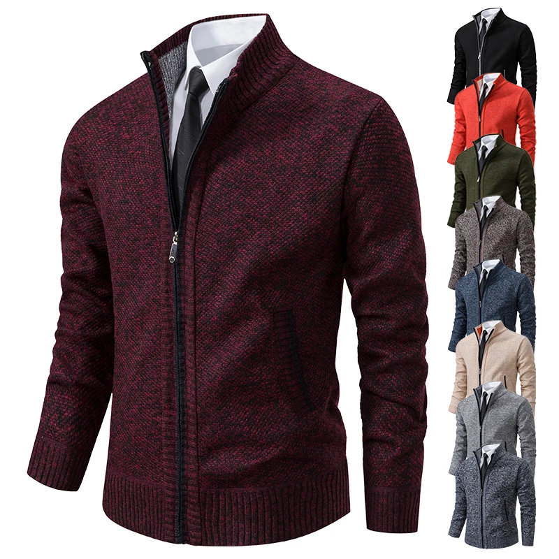 2023 New fashion men\'s knitted sweater cardigan Joker comfortable warm casual coat