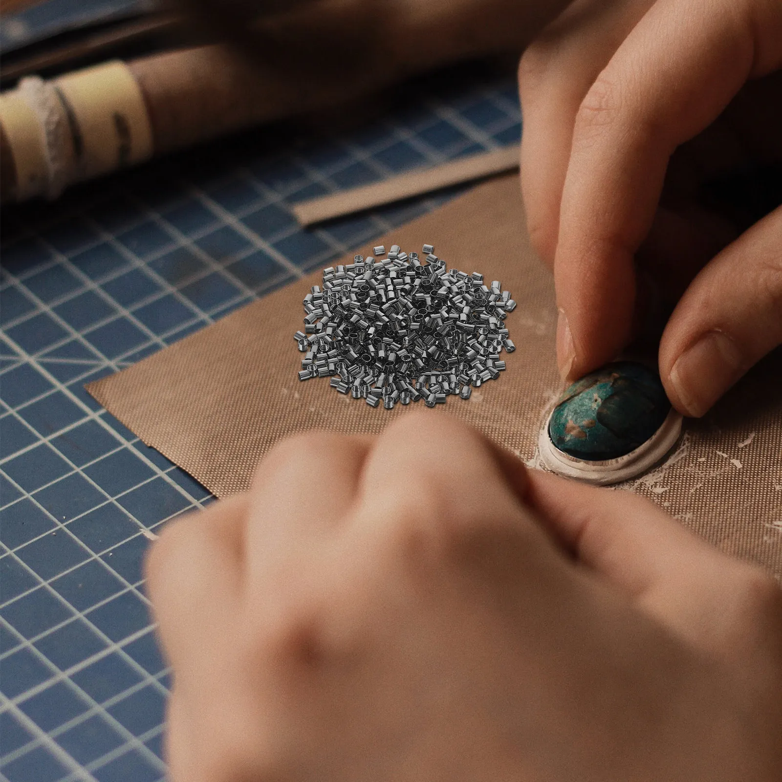 

500 шт. медных обжимных трубок: прочные концевики для шнуров, безопасные застежки для бусин, аксессуары для изготовления ювелирных изделий своими руками