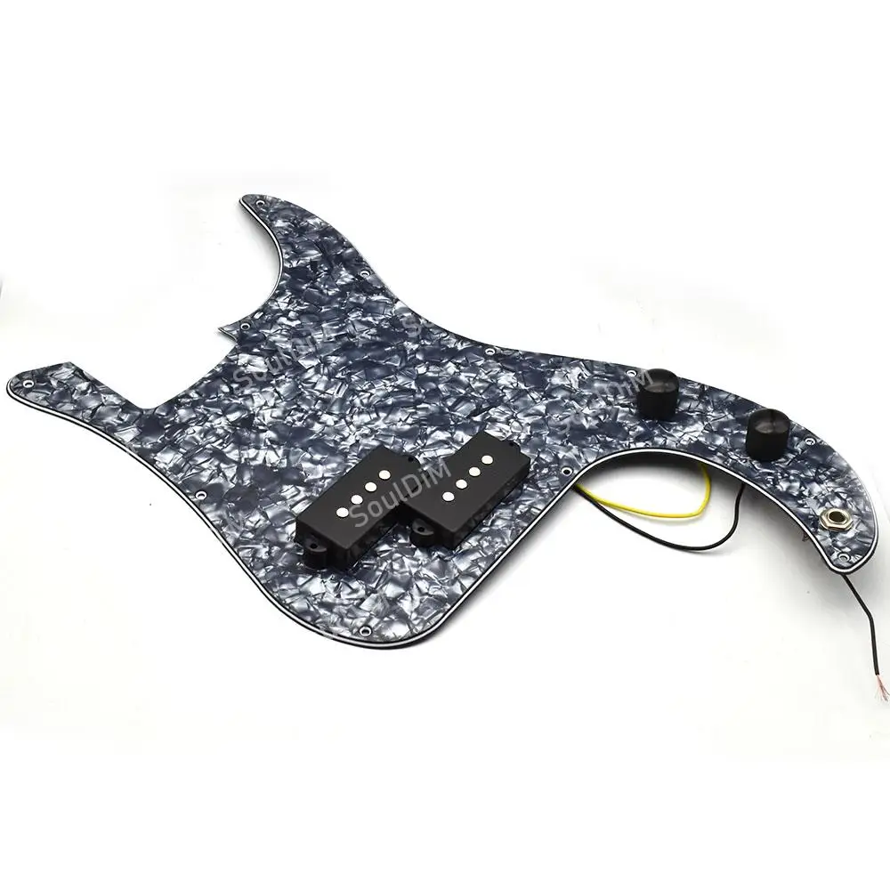 PB P Bass Prewired Loaded Pickguard Scratch Plate with Pickup for 4 String P Bass Blue Pearl