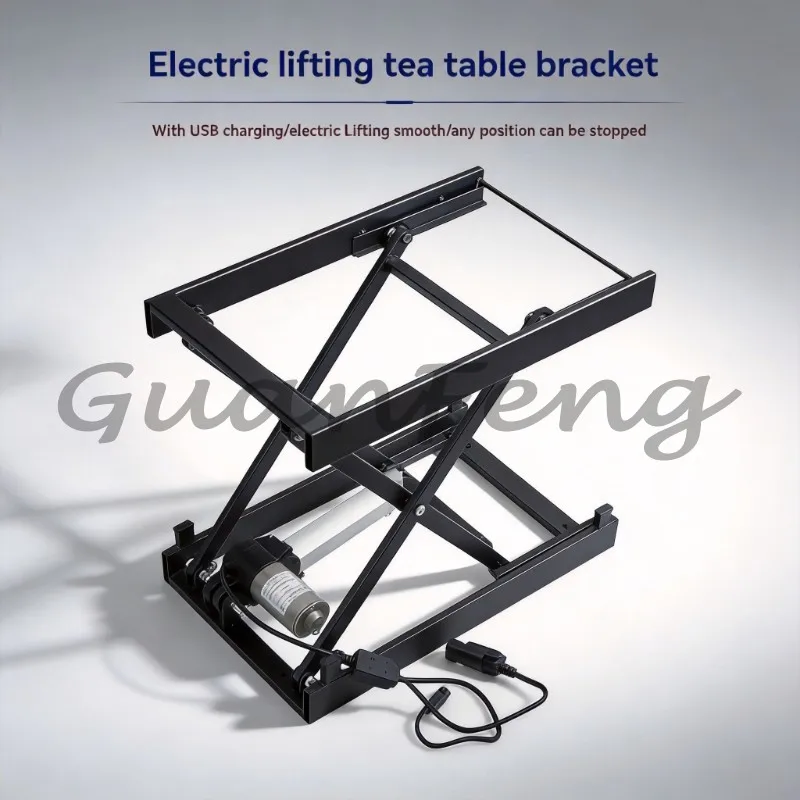 Motor‑Driven Electric Lift Table Iron Frame, Height‑Adjustable Lifting Platform Stand With USB Charging Function