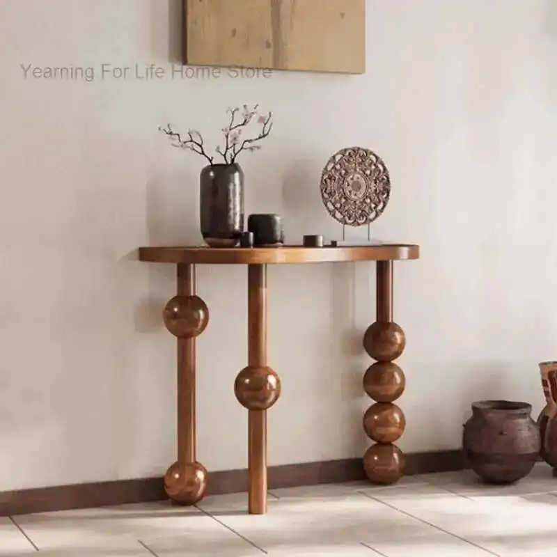 

Luxury Salon Corner Table Entryway Modern Wood Entrance Hall Console Table Decor Elegant Console Ingresso Living Room Furniture