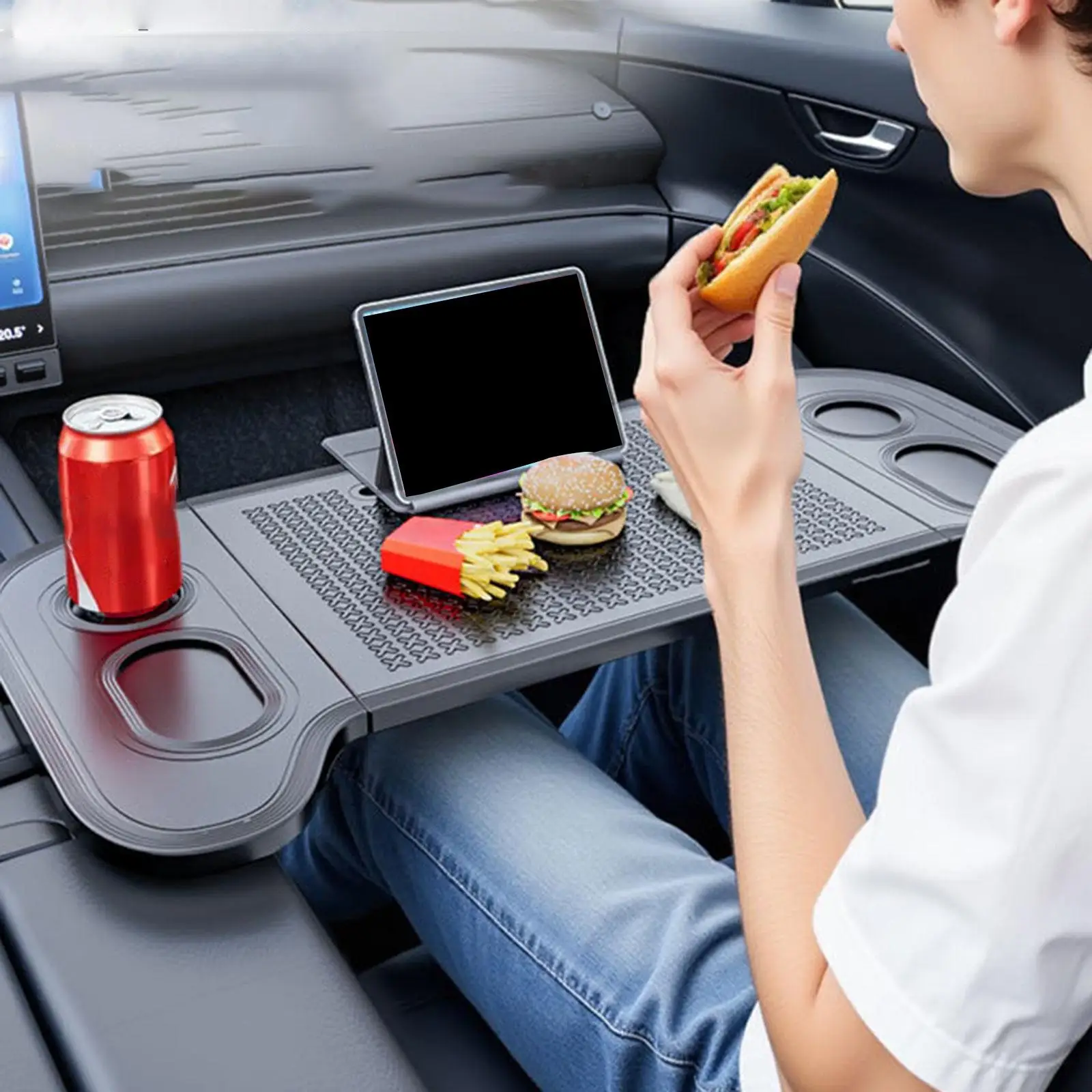 Universal Car Laptop Tray Foldable Desk for Work Station Eating Table Interior Travel Accessories