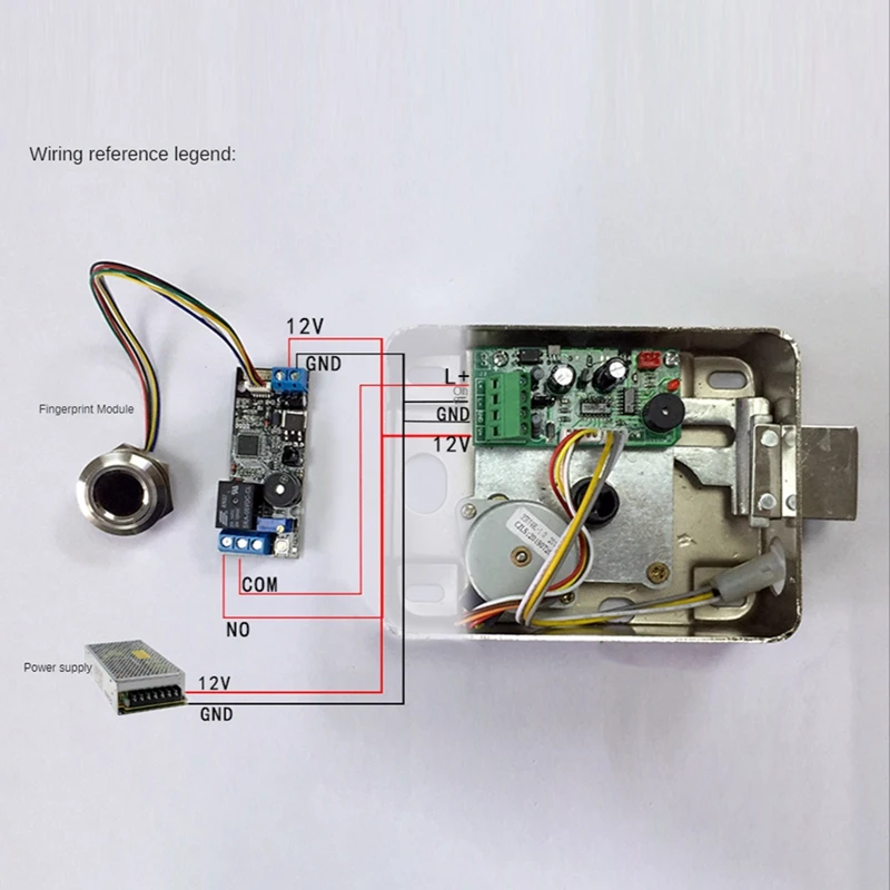 K202 DC12V ใช้พลังงานต่ำปุ่มรีเลย์หมุนได้บอร์ดคอนโทรลลายนิ้วมือสำหรับระบบควบคุมการเข้าถึงลายนิ้วมือ