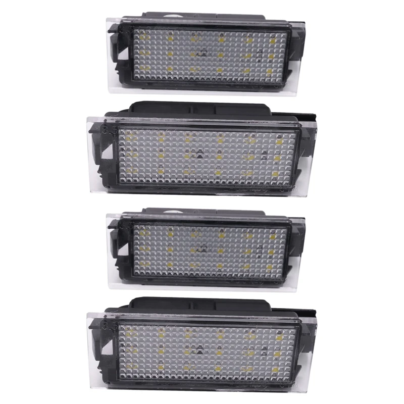 New4pcs Car LED Number License Plate Light For Renault Megane 2 Clio Laguna 2 Megane 3 Twingo Master Vel Satis