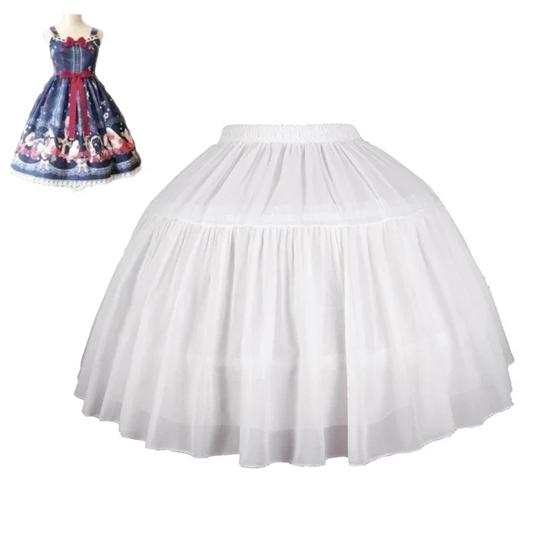 Enagua de Lolita para mujer y niña, enagua nupcial para Cosplay, vestido de fiesta de graduación, Falda corta, enagua de crinolina de tul, falda hinchada