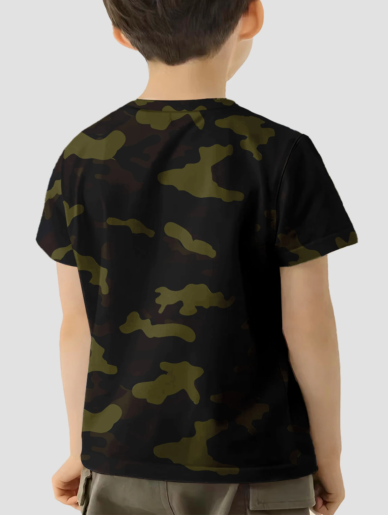 Military Camouflage Pattern Children\'s Clothing Boys Clothes T-shirt for a Boy Child T Shirt Top Shirts Short Sleeve Tops Kids