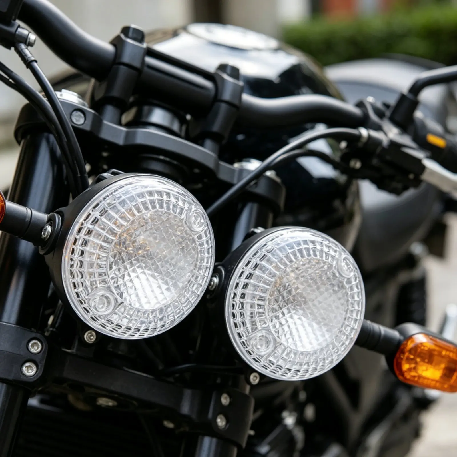 2 Pieces Turn Blinker Lens Cover ABS Plastic Motorcycle Blinker Lens Turn Blinker Glow Cap Waterproof for DIY Mechanics