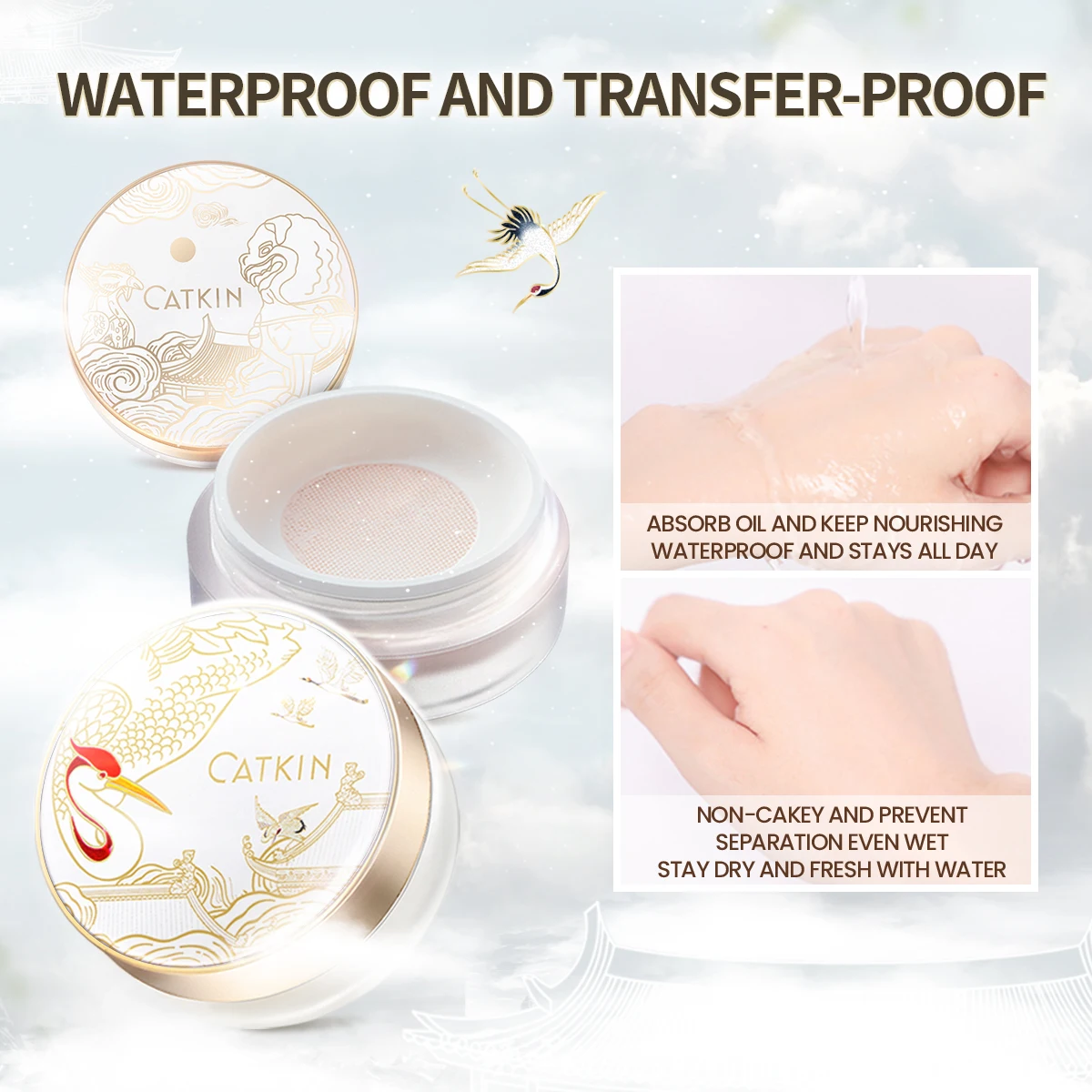 CATKIN Dreamworld Loose Powder For Setting Makeup Oil control Minimizes Pores and Fine Lines, Creates Soft Focus Effect