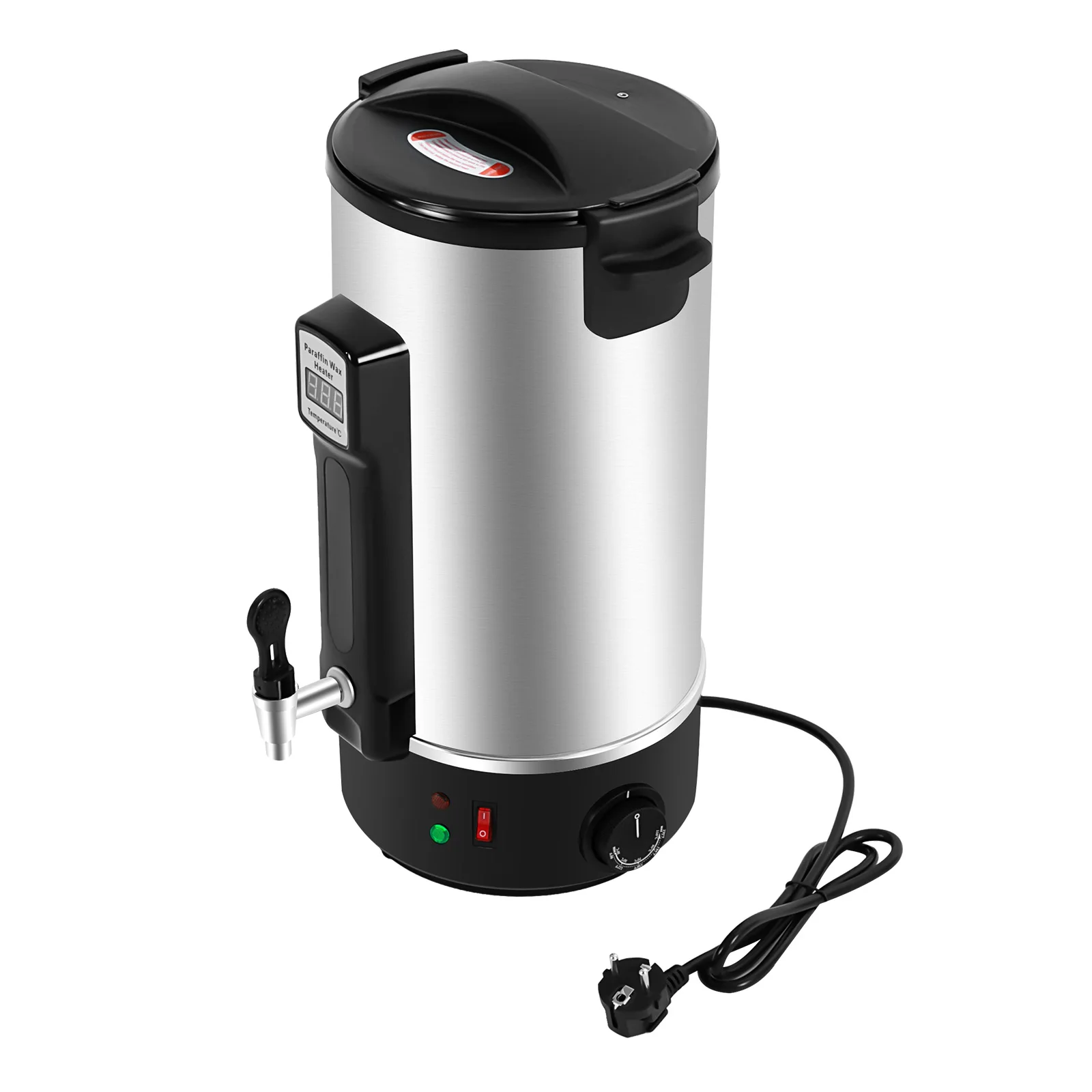 1100 واط 10.8 لتر مذيب الشمع 30-110 ° آلة صنع الشموع المصنوعة من الفولاذ المقاوم للصدأ بشاشة LED للتحكم في درجة الحرارة C لشمع الصويا/البارافين