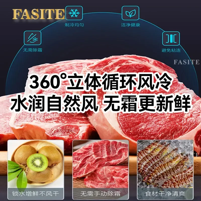For Commercial Double Door Stainless Steel Vertical Refrigerator Large Capacity Fresh Keeping Display Cabinet Freezer