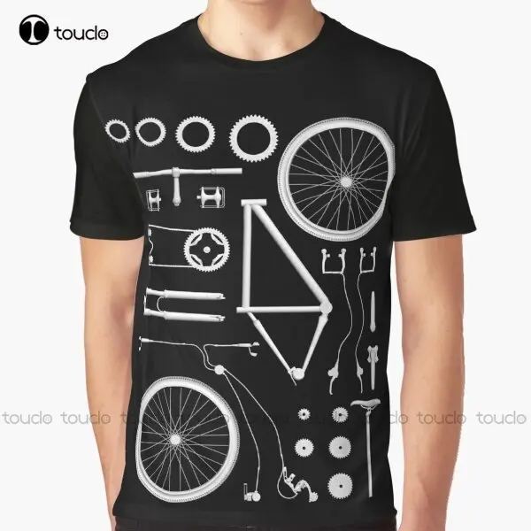 Bike Exploded Graphic Bicycle, Zomboy, Graphic, Cool, Retro, Fun, Funny, Mountain, Bike, Engineering T-Shirt Streetwear Xxs-5Xl