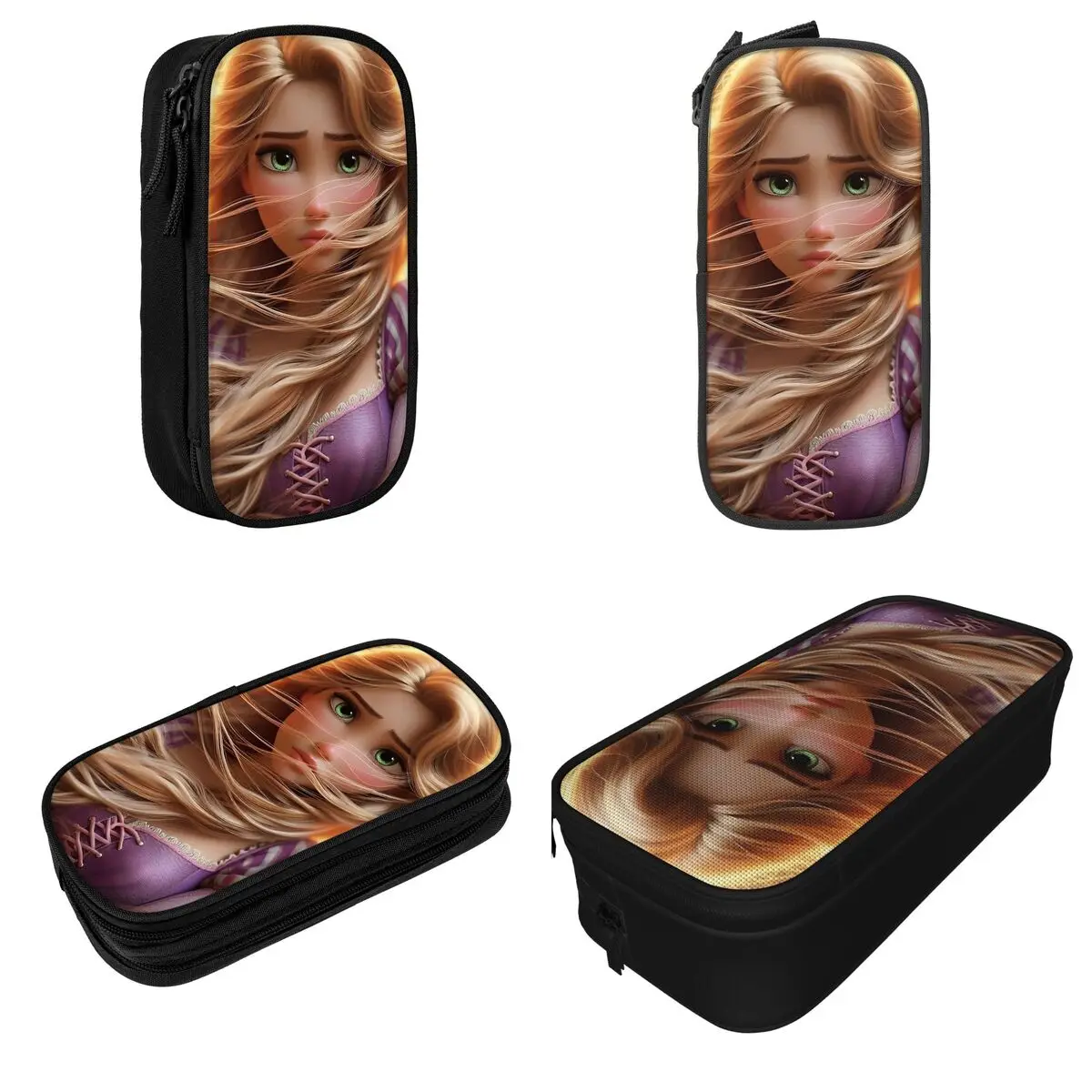 Classic Tangled Princess Rapunzel Pencil Case Beauty Cartoon Cute Pencilcases Pen Box Girl Boy Big Capacity Bags Gift Stationery