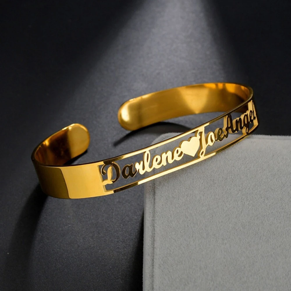 Bracelet personnalisé avec nom de couple, fait à la main, cadeau d\'anniversaire pour les travailleurs