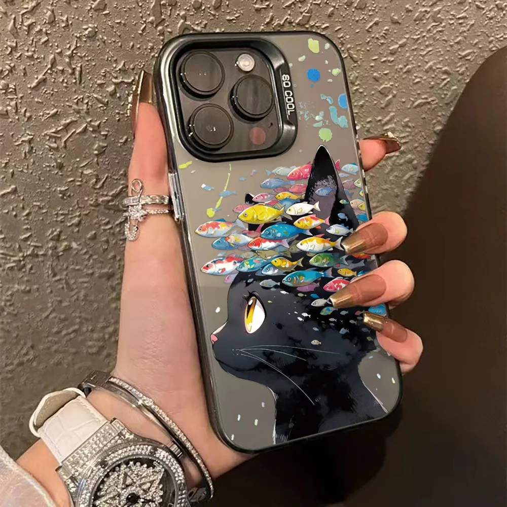 Coque de téléphone Mate avec motif chat abstrait pour Huawei Honor X5c X9d X6c X7d 400 200 90 X6b X7a X9a X5 X8a X9b 7b Smart Lite 4G 5G