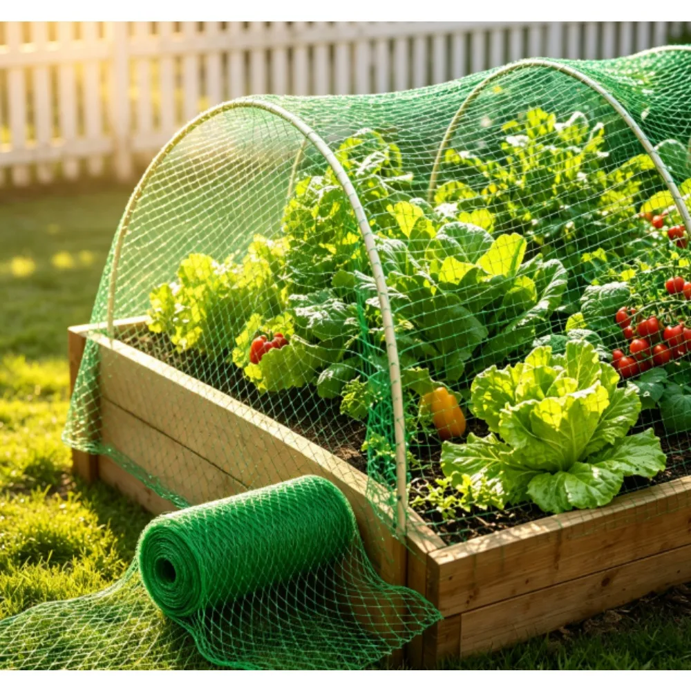 Red de jardín, red para pájaros de 13 x 33 pies, utilizada para proteger las plantas del jardín, red de malla fina reutilizable, adecuada para árboles frutales, verduras, arándanos, macizos de flores elevados y gallineros (13x33 pies)