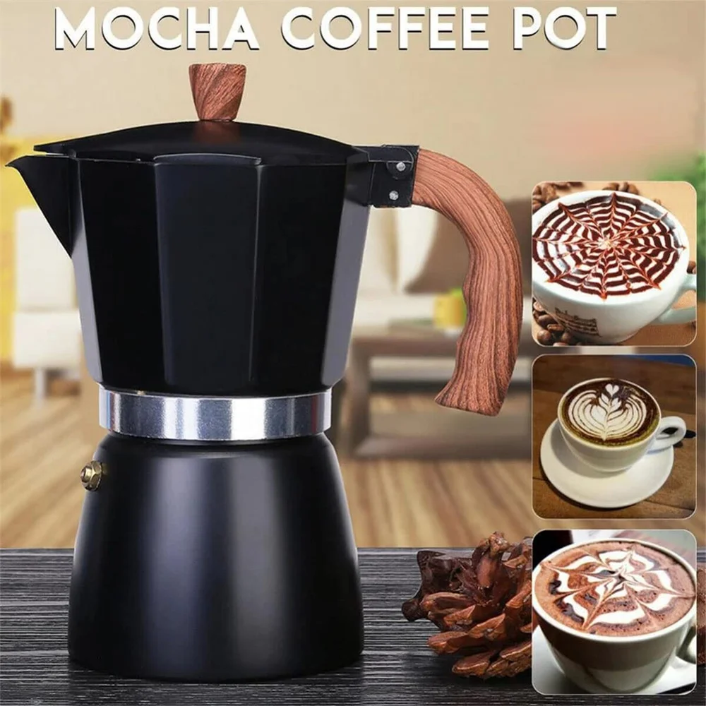 

Coffee Maker Pot Aluminum Moka Pot Classic Italian Coffee Maker Stovetop Home Coffee Supplies Outdoor Moka Coffee Pot 150/300ml