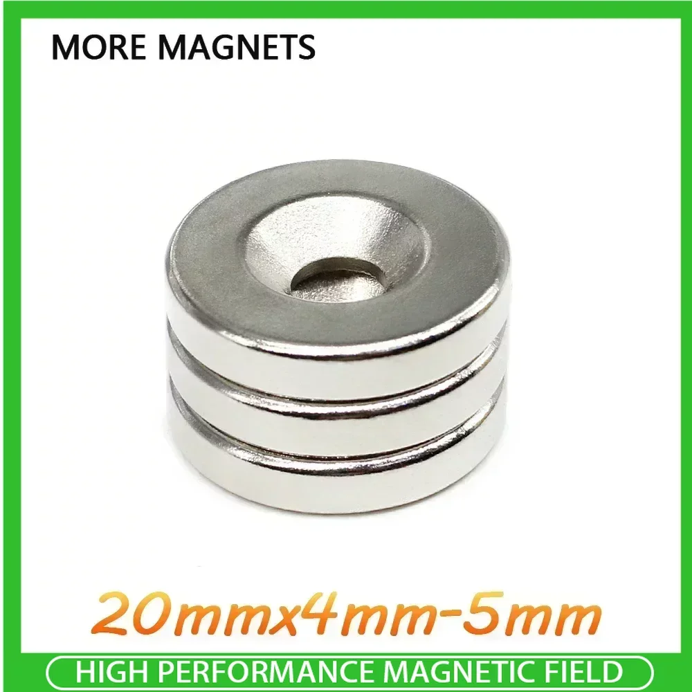 

20x4-5 Round Rare Earth Magnet 20x4 mm Hole 5mm Disc Countersunk Permanent Neodymium Magnet 20x4-5mm 20x4-5