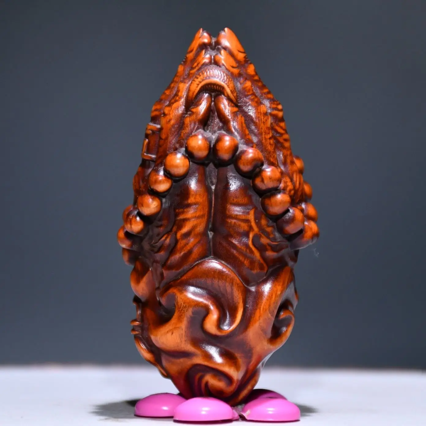 Buddha Hand Sculpture Feng Shui Buddha Hand Statue Wood Carving Buddhist Home Office Tea House Decoration Home Decoration