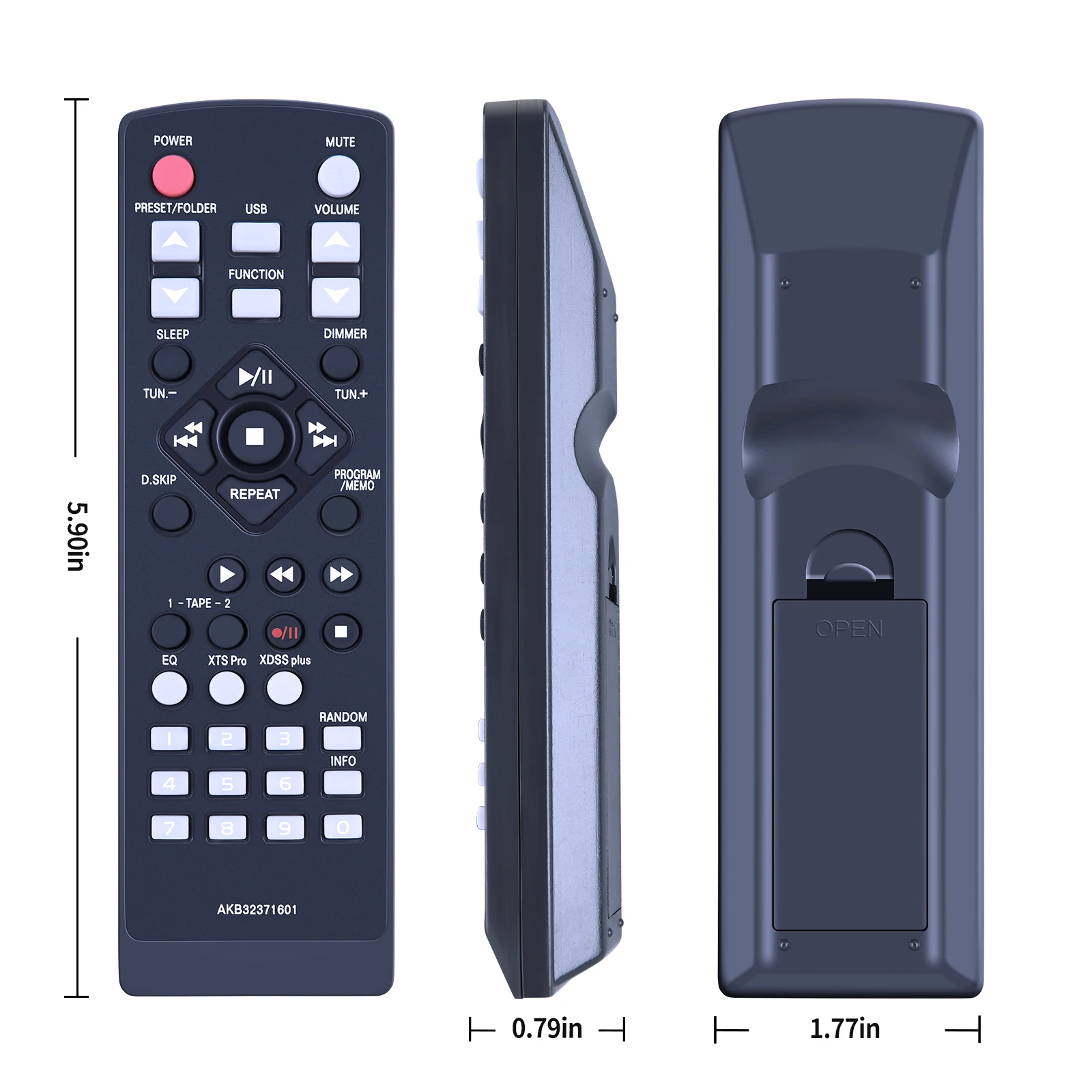 Mando a distancia para AKB32371601, MCD112B, MCD502, MCS502F, MCD502-AOU, AKB32371602, MCD112, Mini sistema de Audio Hifi