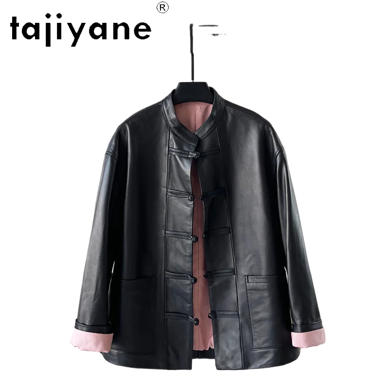 TAJIYANE Genuine Sheepskin Leather Jacket Woman Chinese Style Stand Collar Coat Fashion Autumn Jackets 2026 Women Clothes casaco